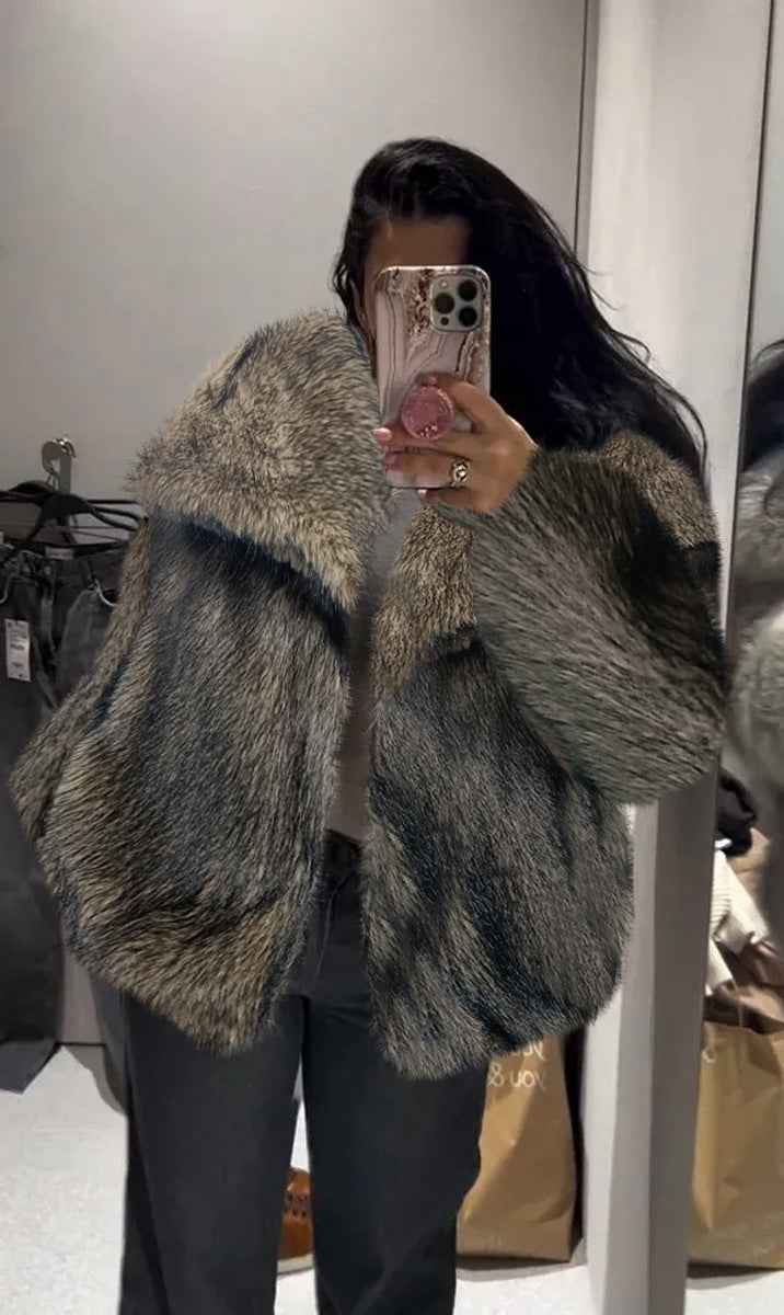 women plush winter coat casual wear