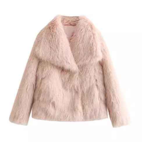 women plush winter coat casual wear