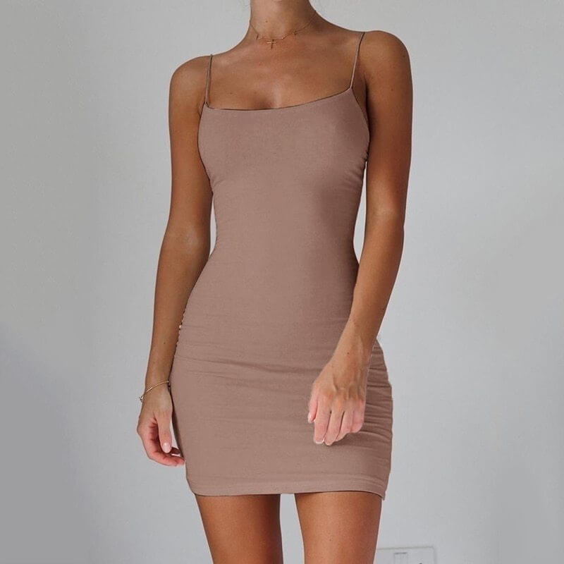 Women Halter Tight Fit Dress Bodycon