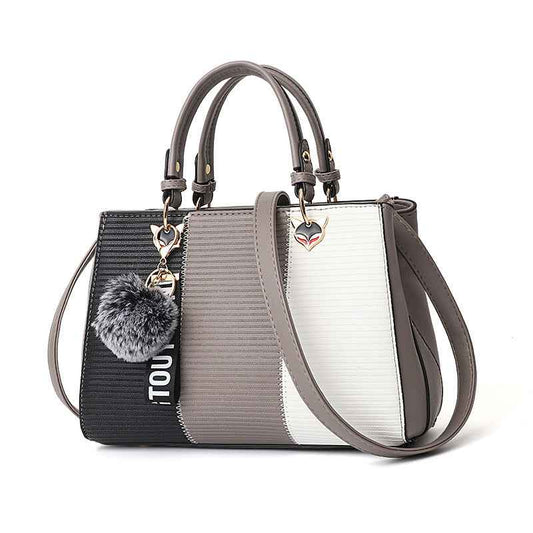 Women Patchwork Handbag PU Leather