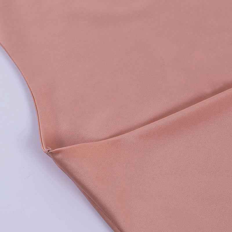 backless satin summer party dress