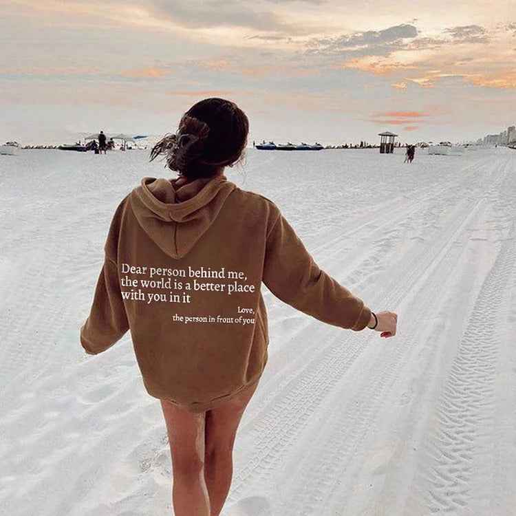 printed pullover hoodie for women