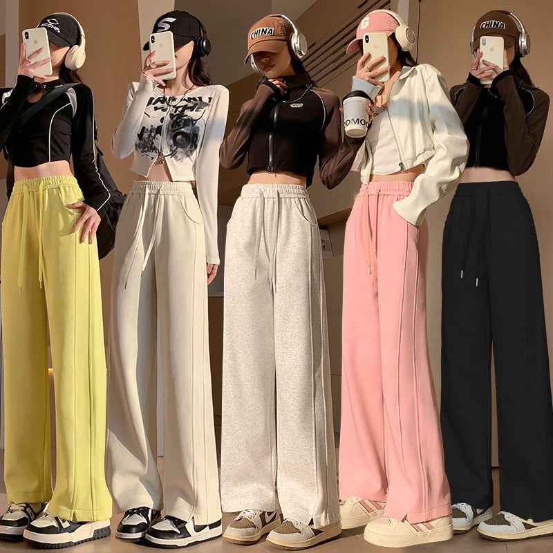 Women High Waist Sweatpants Wide