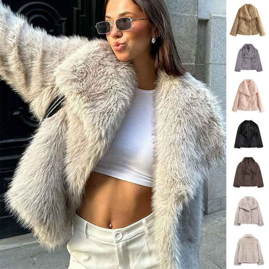 women plush winter coat casual wear