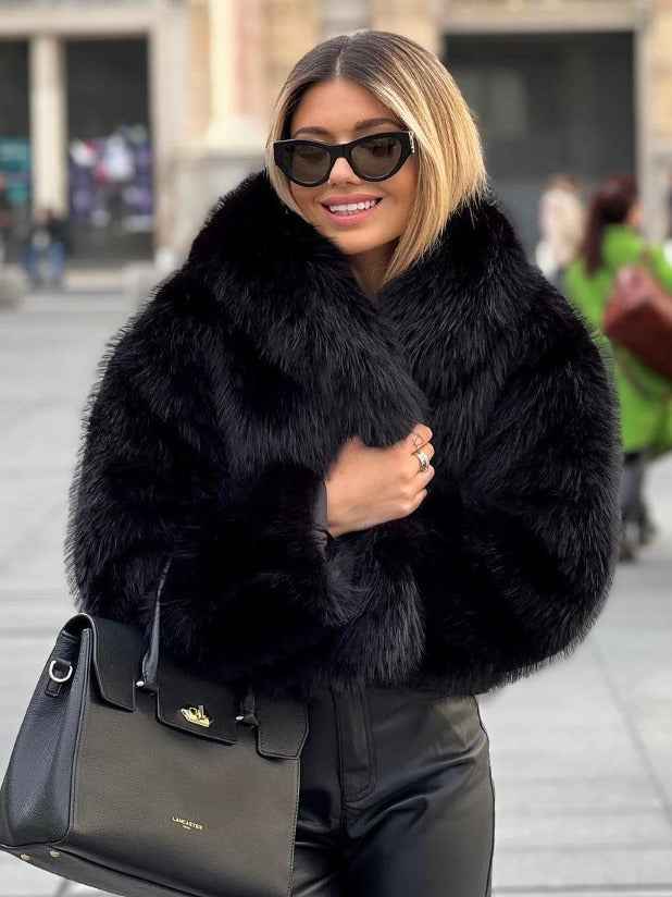 women plush winter coat casual wear