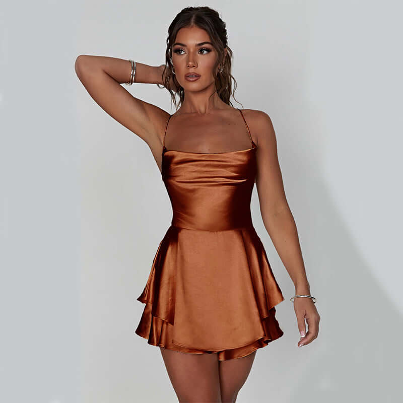 Women Suspender Skirt High Waist