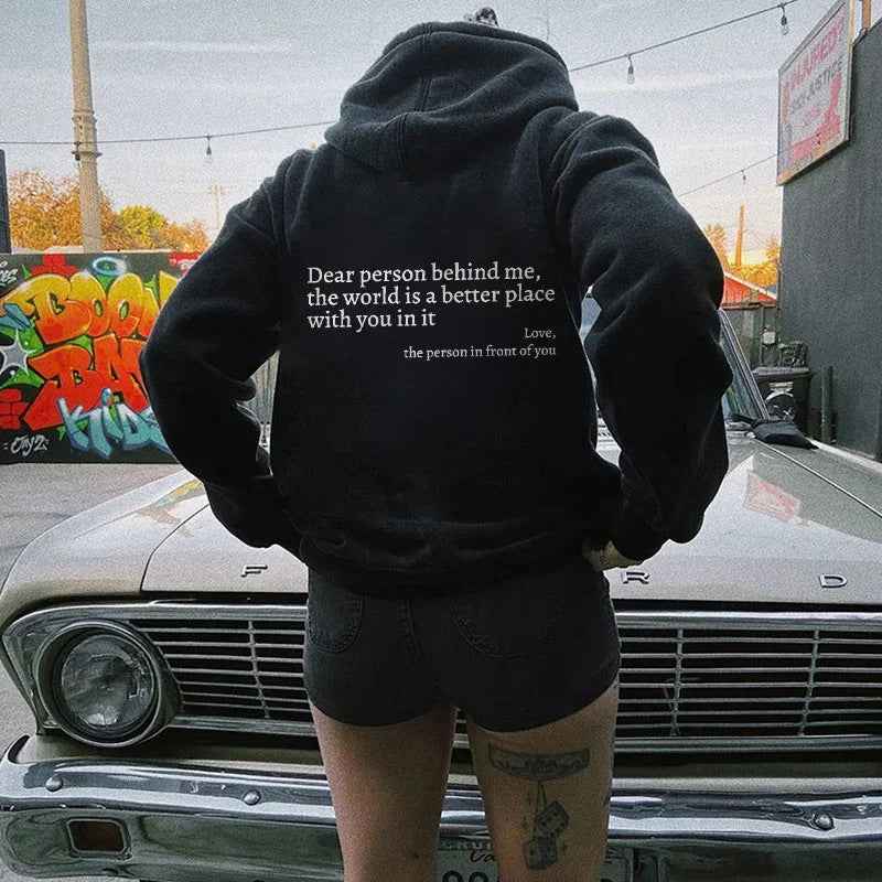 printed pullover hoodie for women