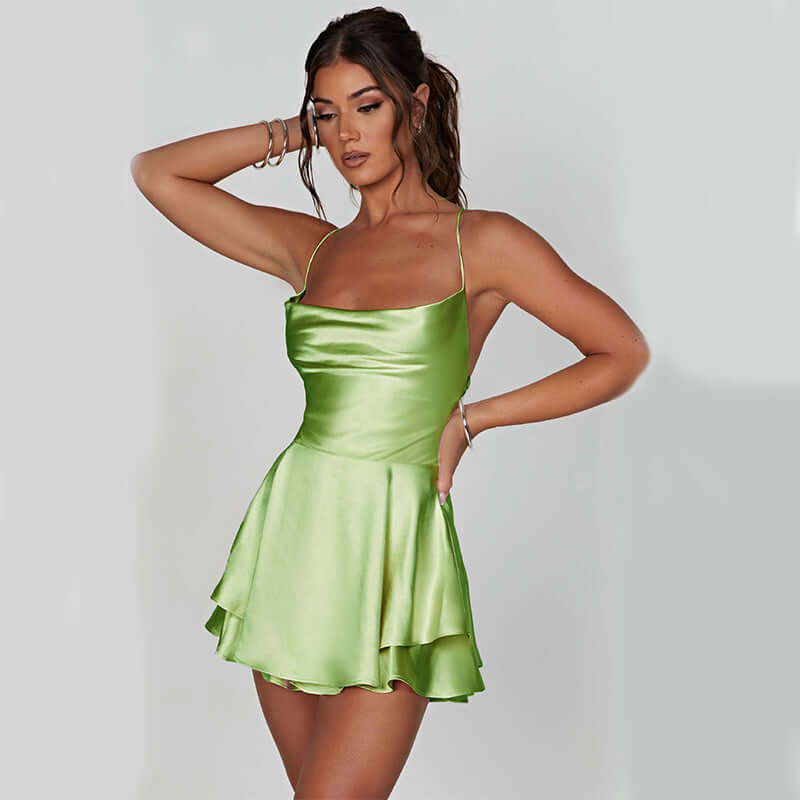 Women Suspender Skirt High Waist