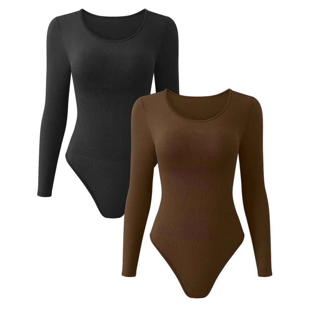 Ladies' Textured Crew Neck Full Sleeve Romper