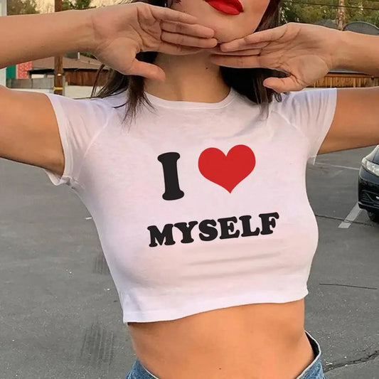 Women Korean Crop Top Y2K Style