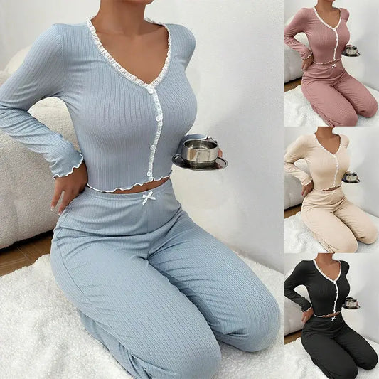 Women Pajama Set Long Sleeve Set
