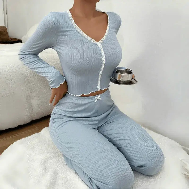Women Pajama Set Long Sleeve Set