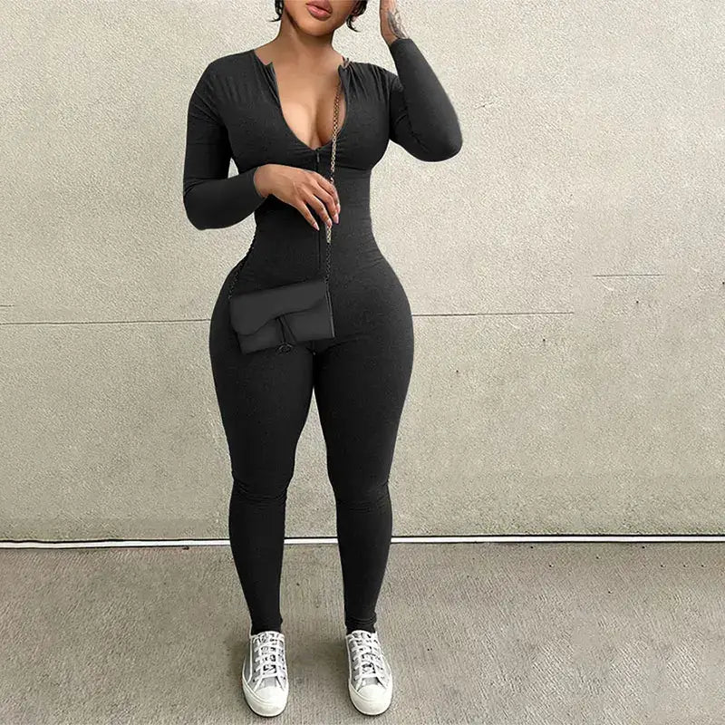 Women Autumn Jumpsuit Long Sleeve