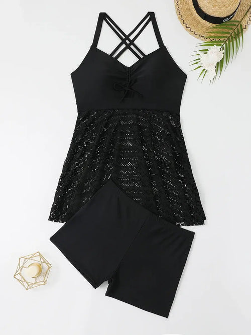 2 Pieces Large Plus Size Beauty Beach Dress Swimsuit Women Swimwear Female Bathers Bathing Swimming Swim Suit Beachwear