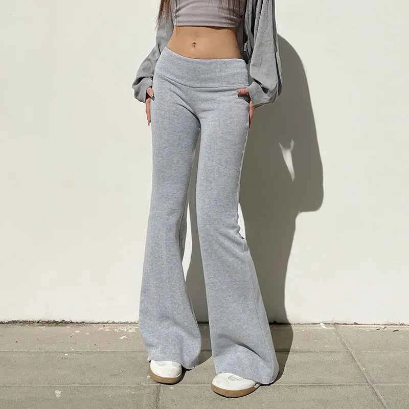slim low waist casual sweatpants for women