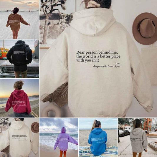 printed pullover hoodie for women