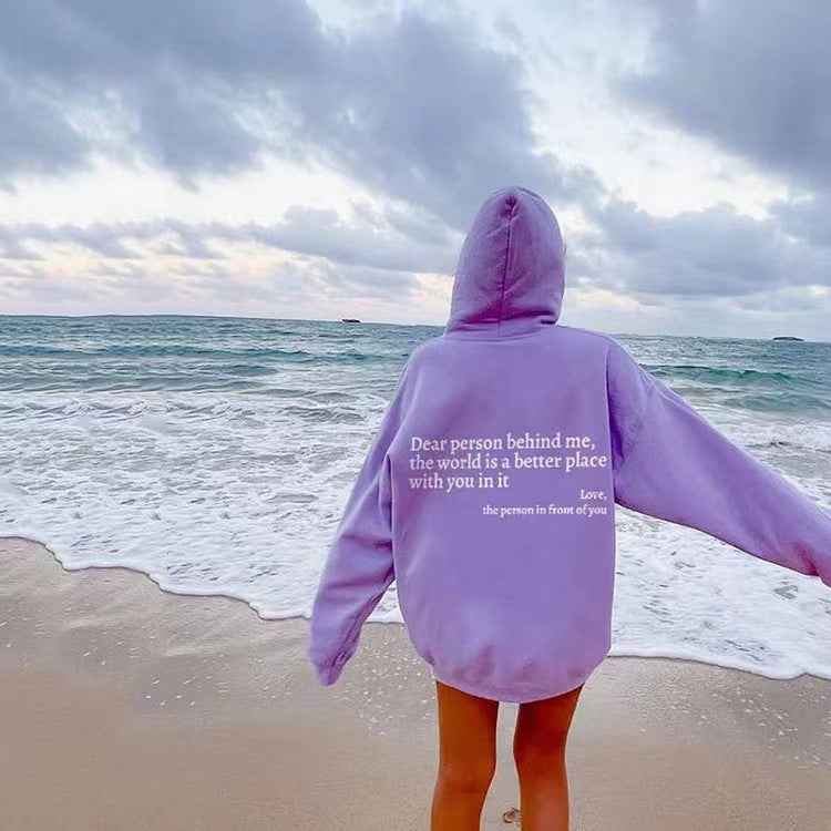 printed pullover hoodie for women