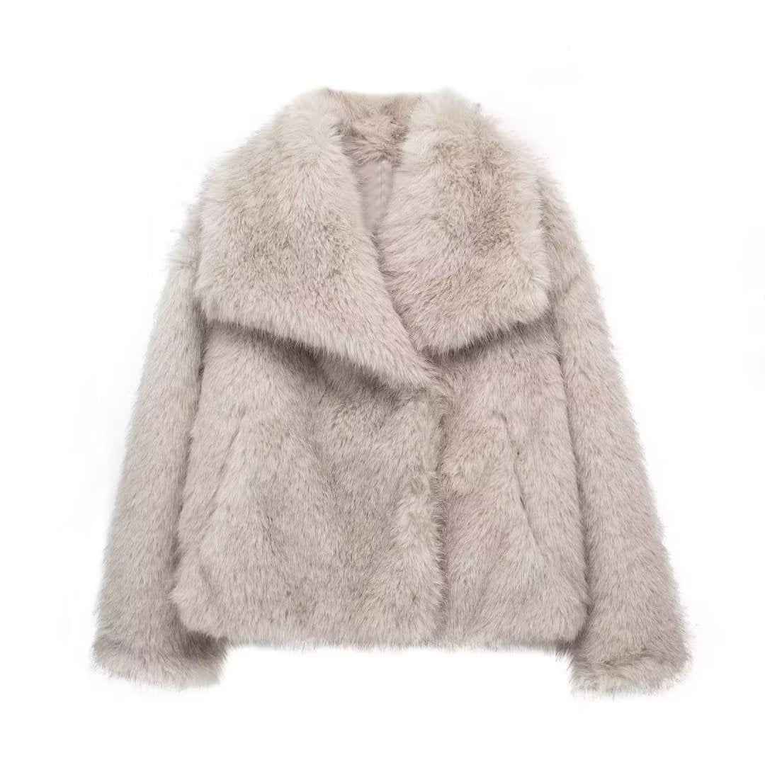 women plush winter coat casual wear