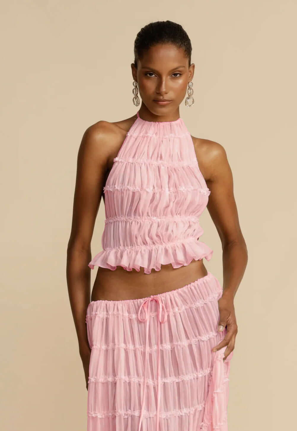 women's beach skirt and top set