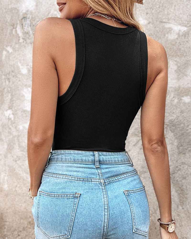 summer sleeveless vest with bra